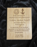Wood Engraved Plaque