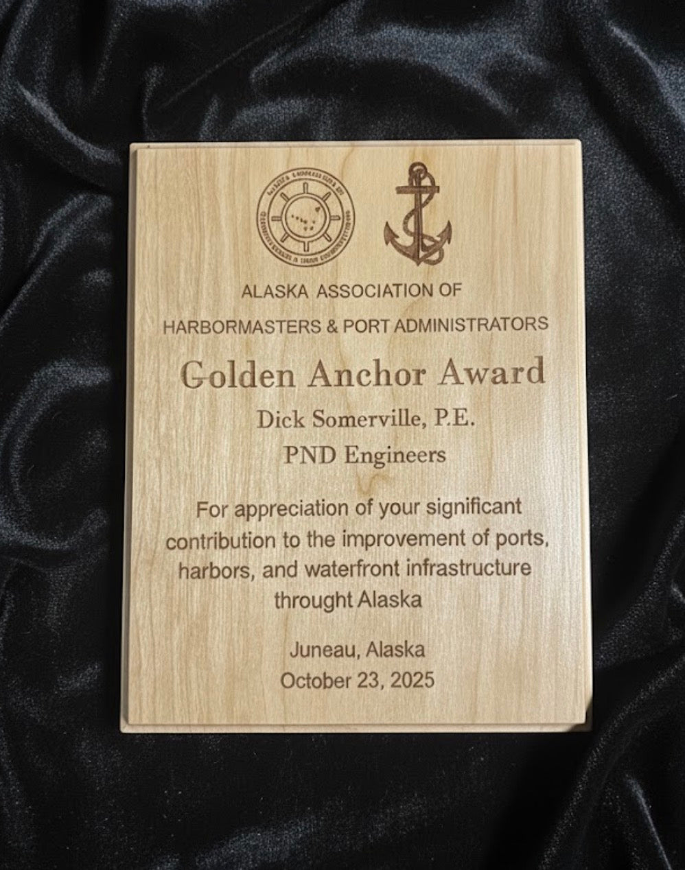 Wood Engraved Plaque
