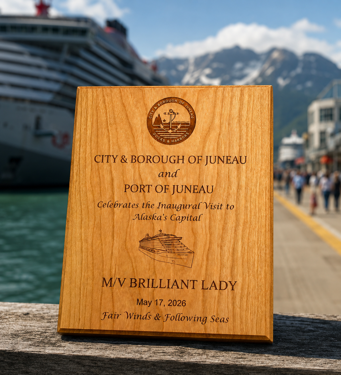 Wood Engraved Plaque