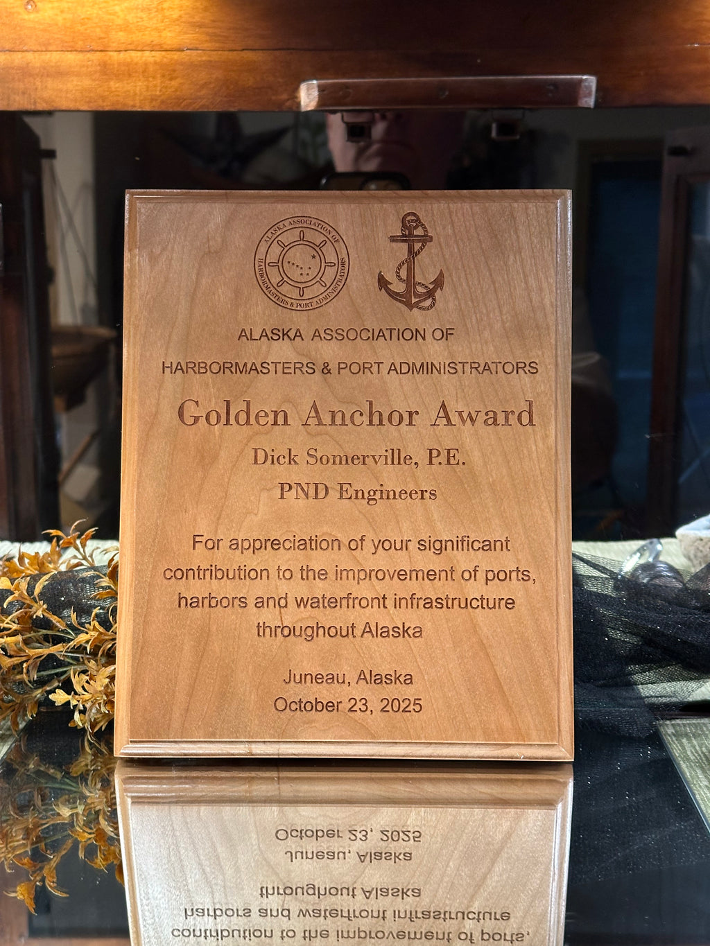Wood Engraved Plaque