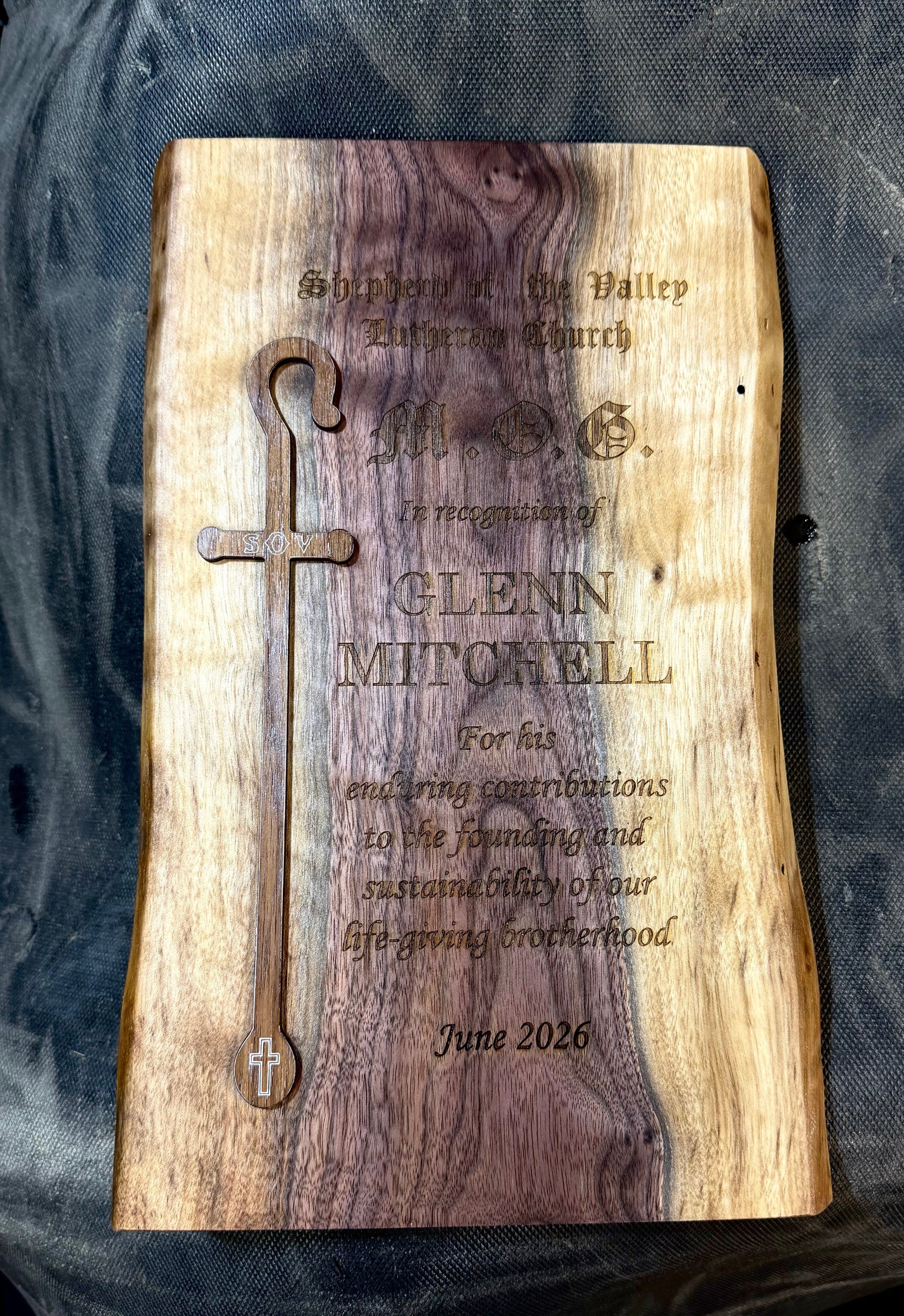 Wood Engraved Plaque