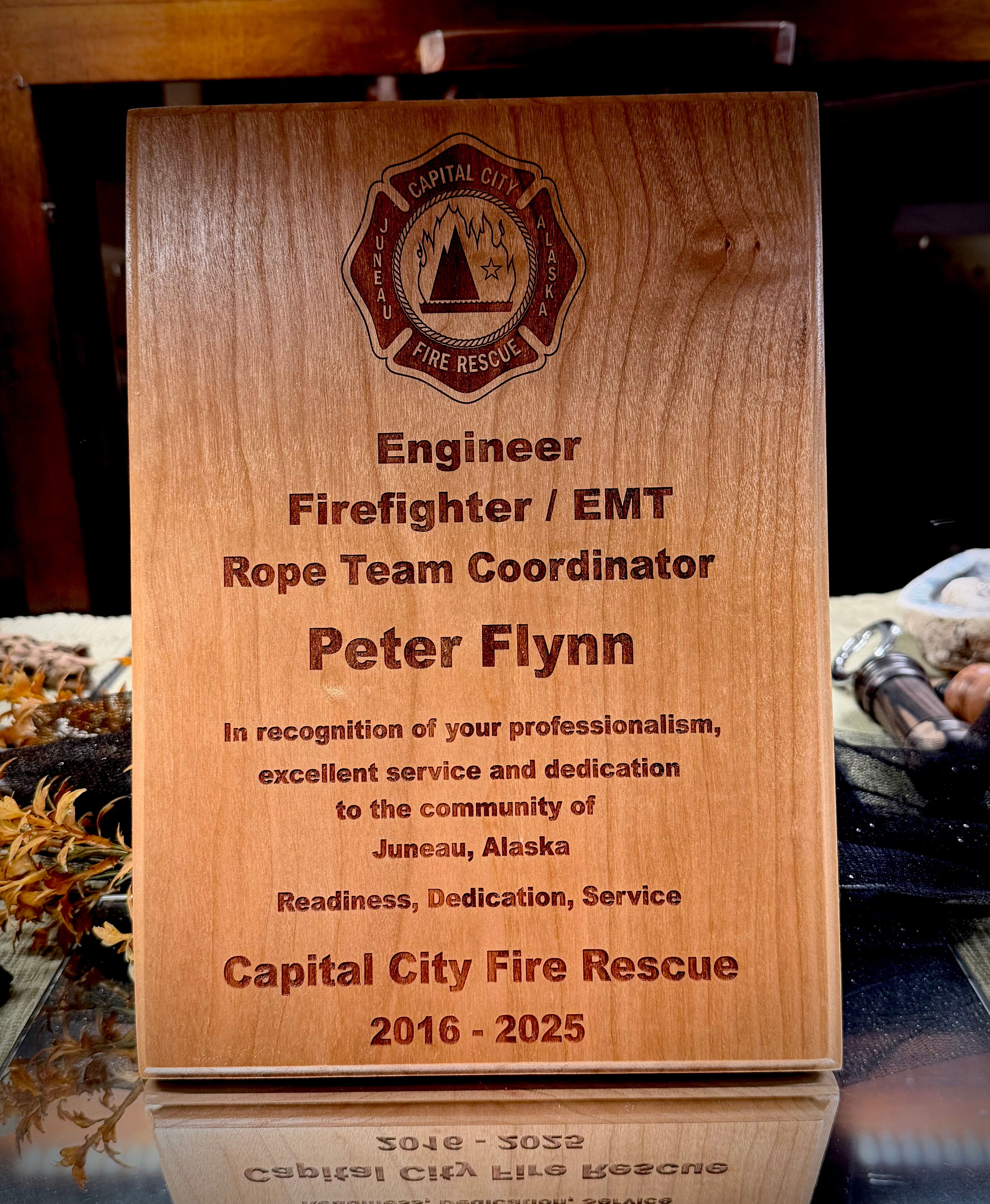 Wood Engraved Plaque