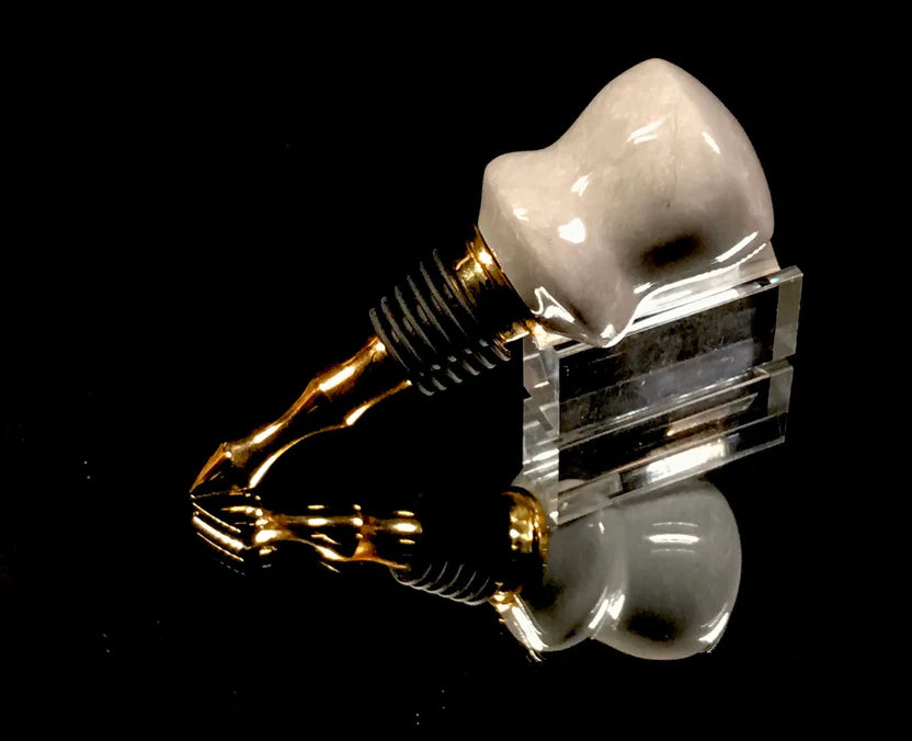 Grey bottle stopper.