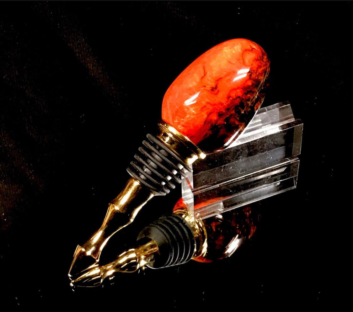 Lava-Inspired Acrylic Bottle Stopper