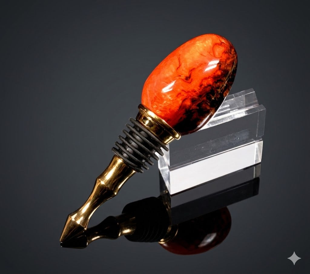 Lava-Inspired Acrylic Bottle Stopper