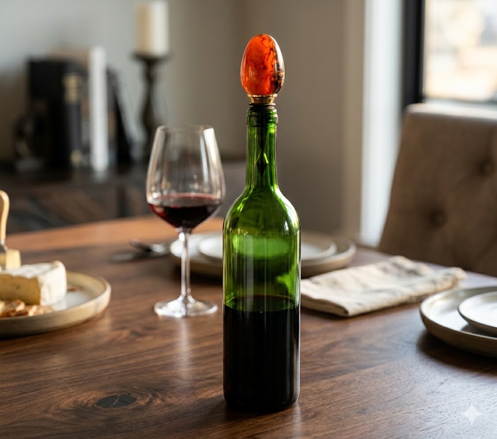 Lava-Inspired Acrylic Bottle Stopper
