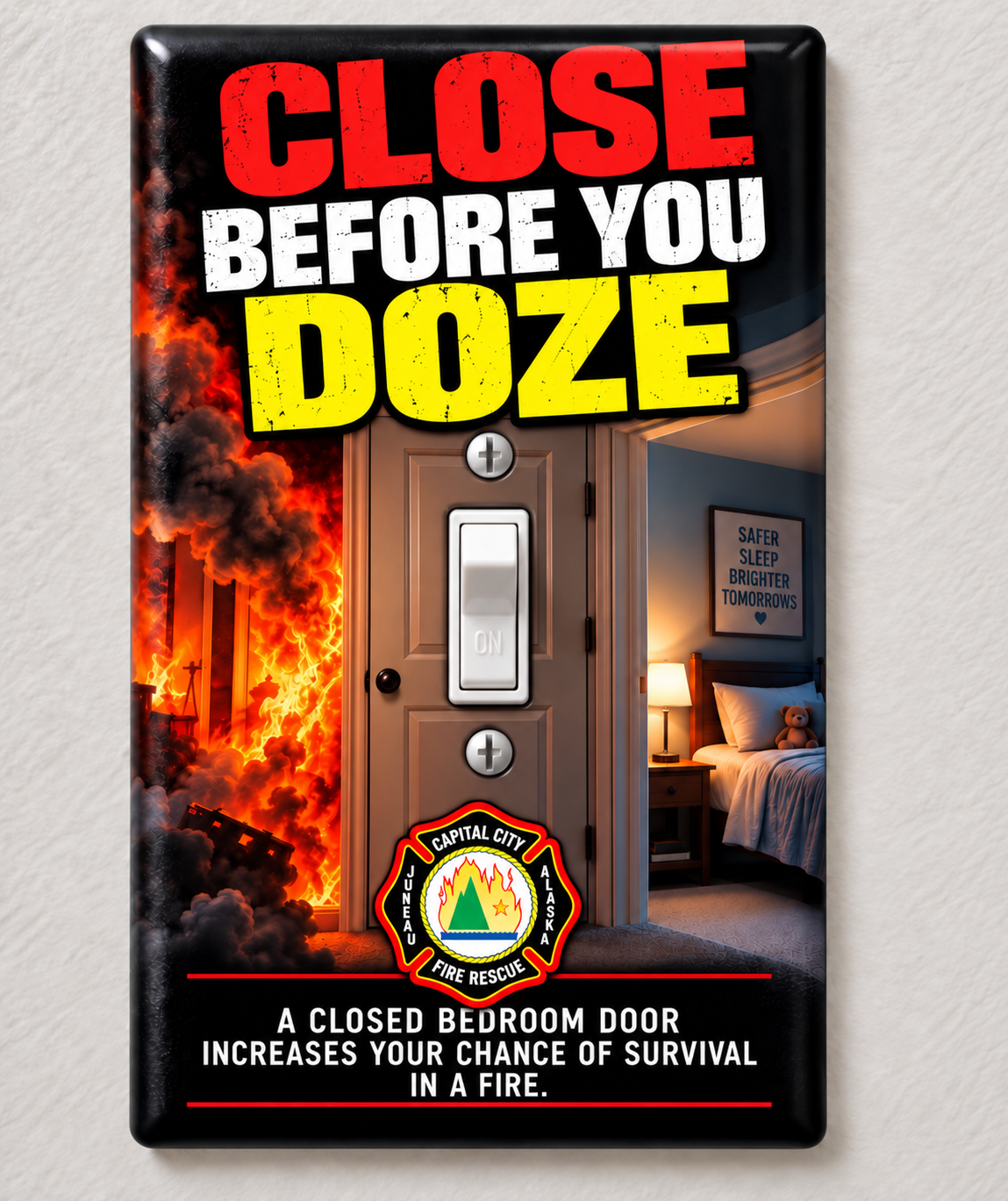 Fire Safety Light Switch Cover