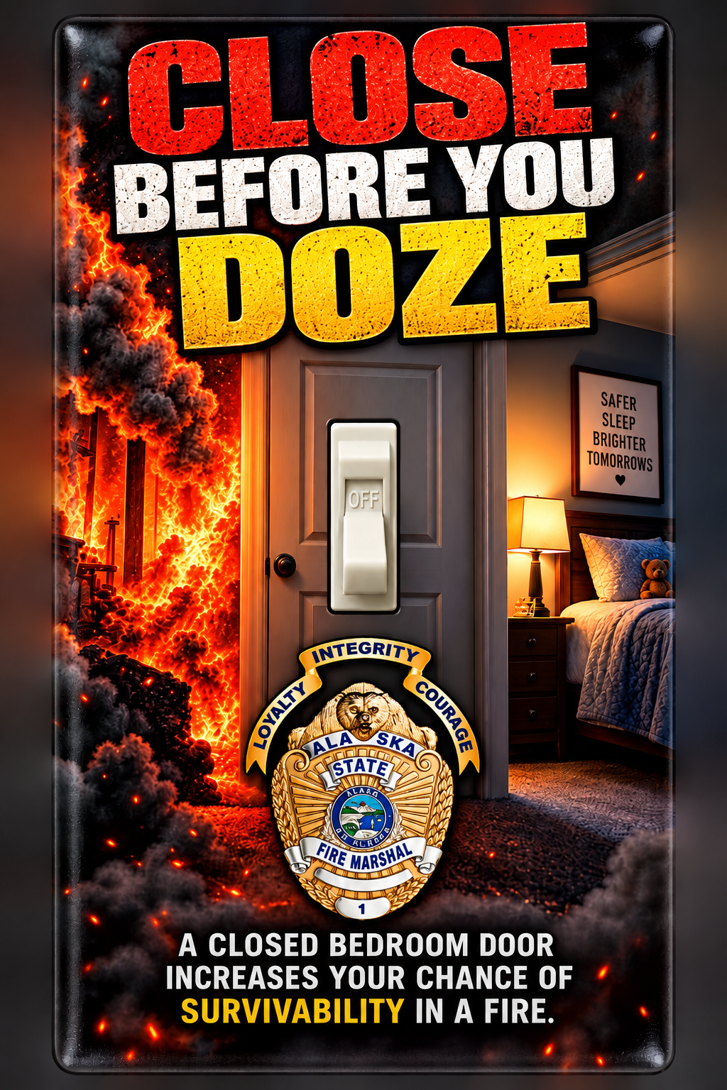 Fire Safety Light Switch Cover